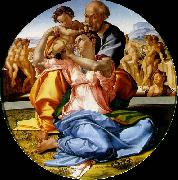 Michelangelo Buonarroti The Holy Family with the infant St. John the Baptist oil on canvas